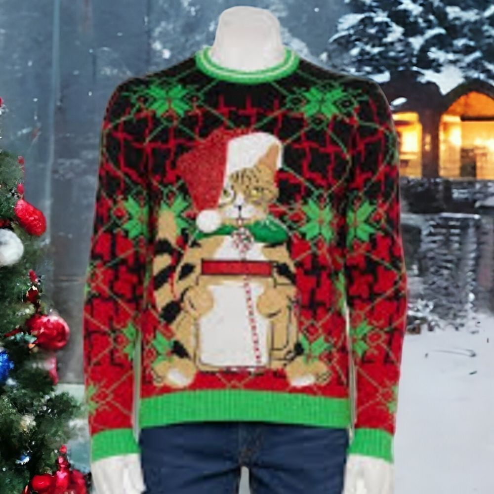 Christmas cat sweater